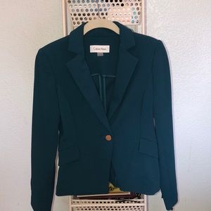 Calvin Klein Teal Petite Blazer